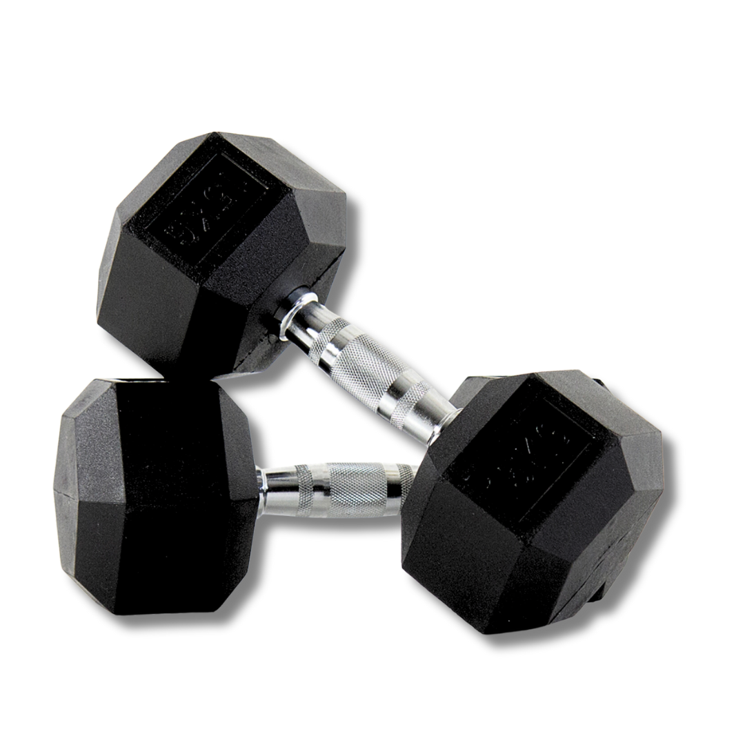 "15 kg dumbbells with secure grip"