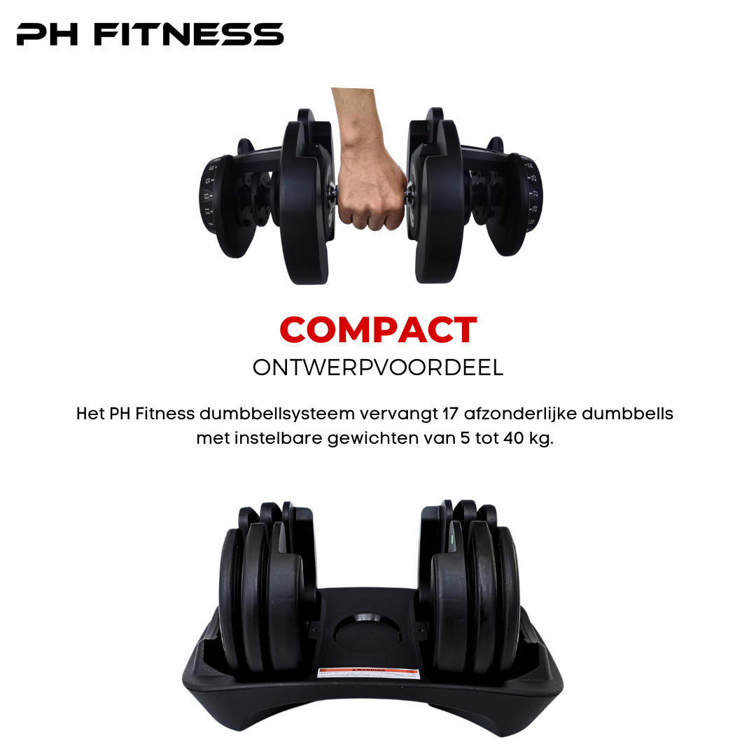 Verstelbare Dumbbells Set 40KG