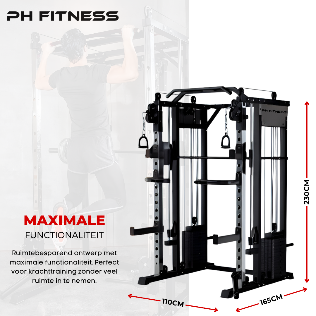 Premium Power Rack met Smith Machine en 160KG Weight Stack
