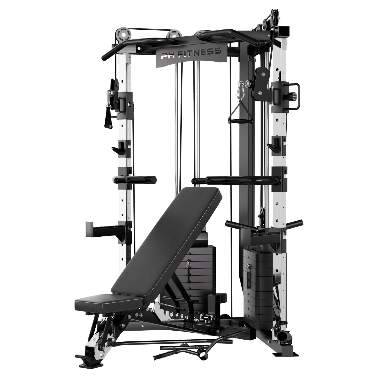 V-Frame Cable Crossover – Dubbele Pulley Krachtstation met 160KG Gewichtstapels