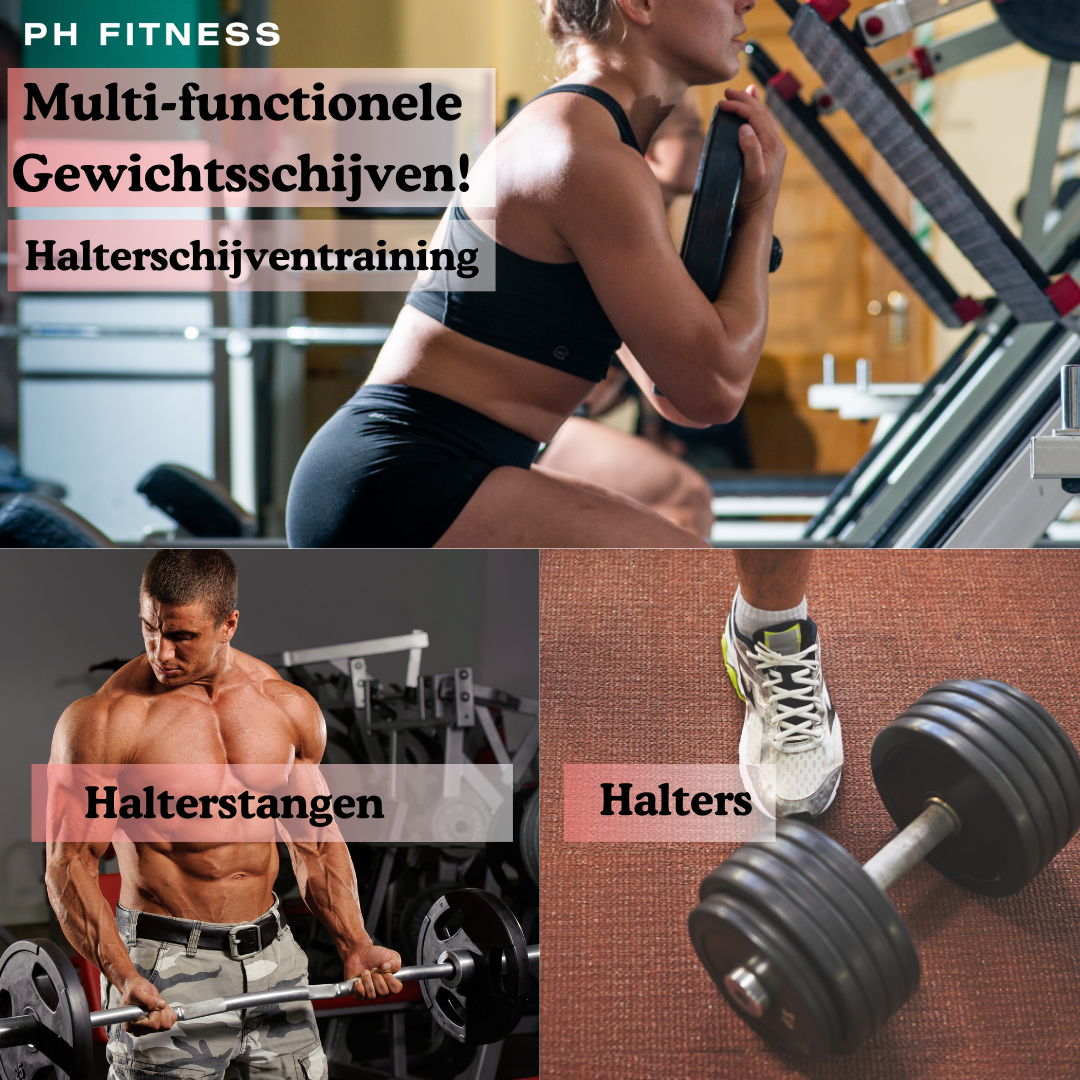 "Halterschijven set met nauwkeurige gewichten en professionele kwaliteit"