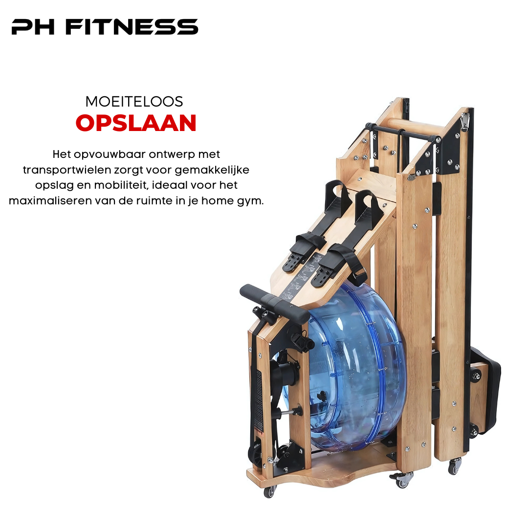 Rameur en bois pliable avec résistance à l'eau