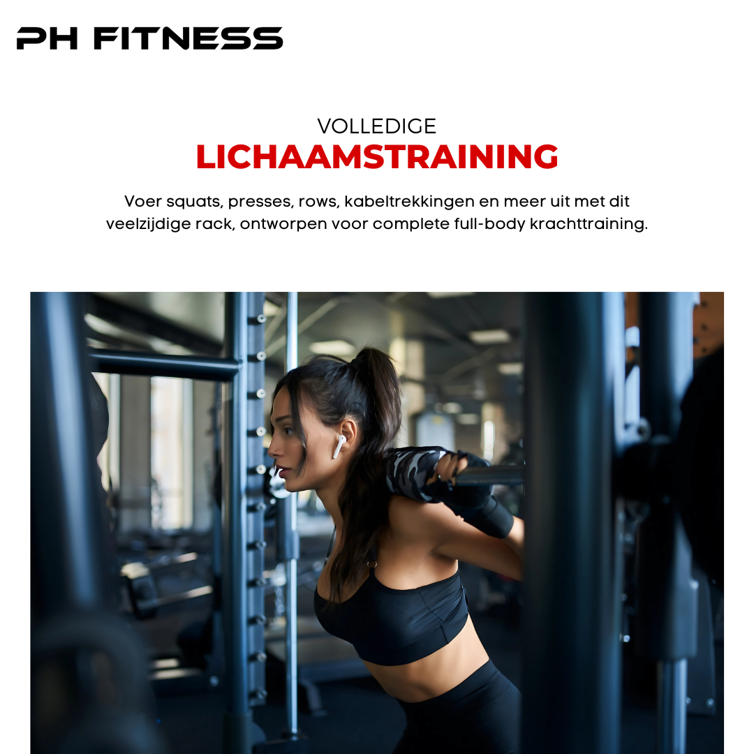 Premium Power Rack met Smith Machine en 160KG Weight Stack