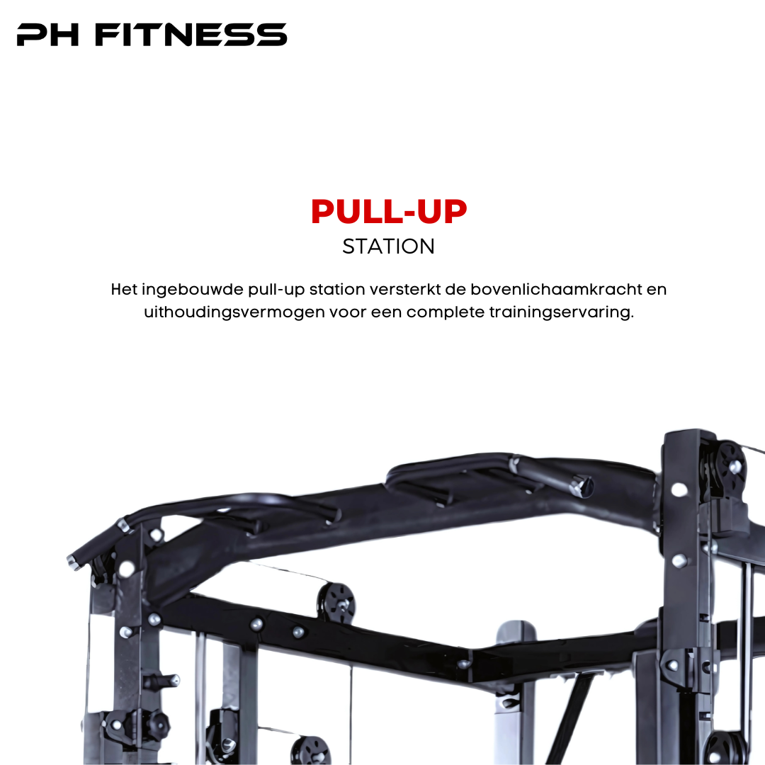 Premium Power Rack met Smith Machine, Leg Press en 160KG Gewichtsstapel