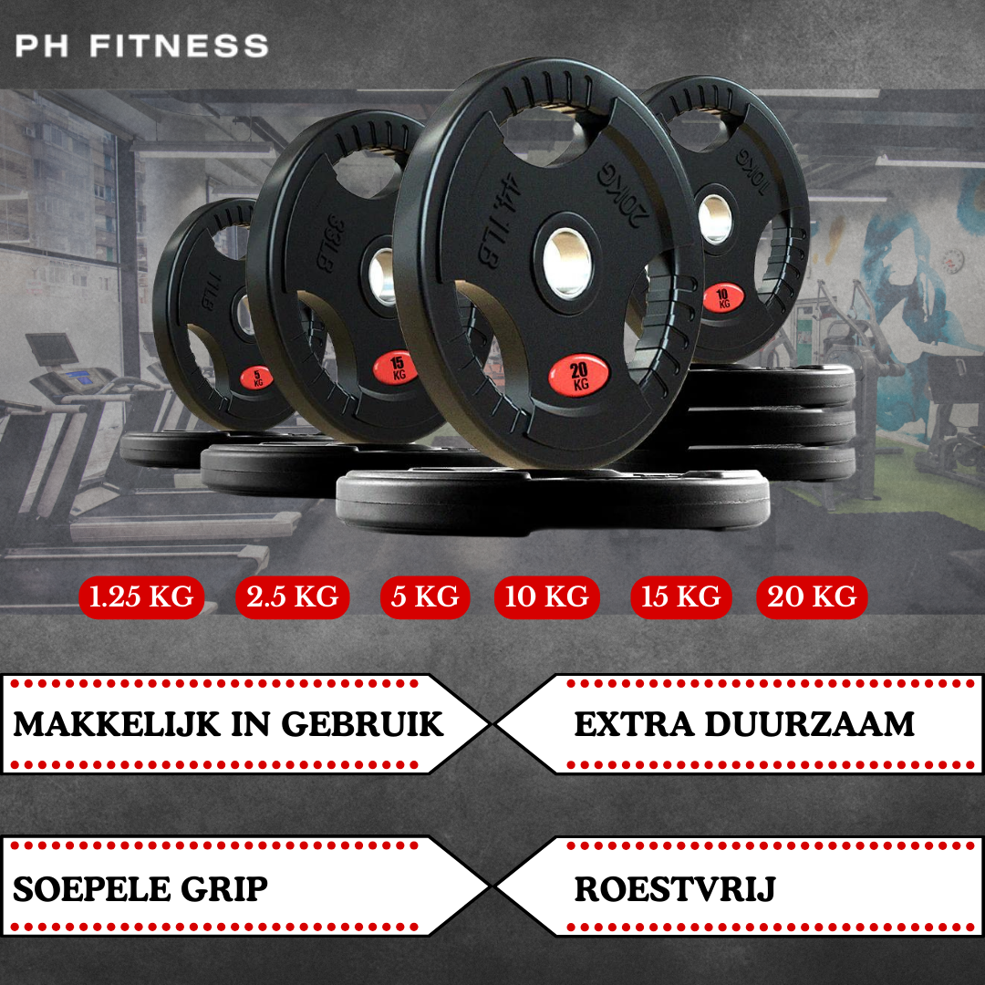 "Professionele Tri Handle gewichtschijven, geschikt voor elke fitnessroutine"