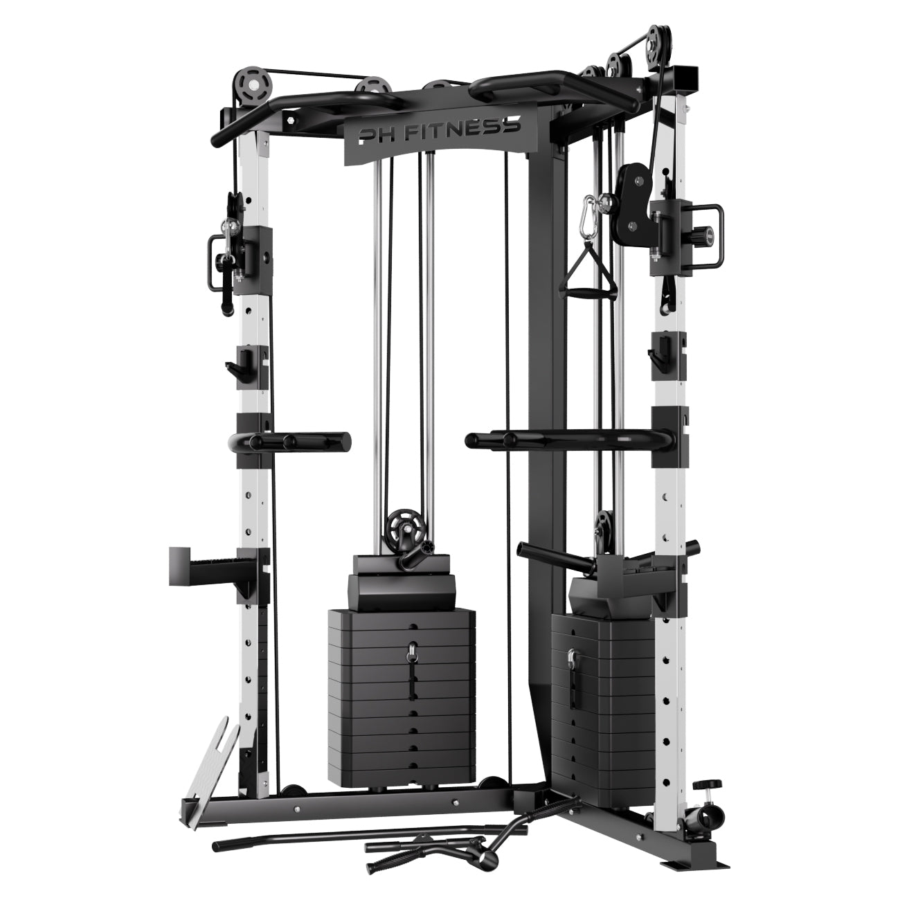 V-Frame Cable Crossover – Dubbele Pulley Krachtstation met 160KG Gewichtstapels