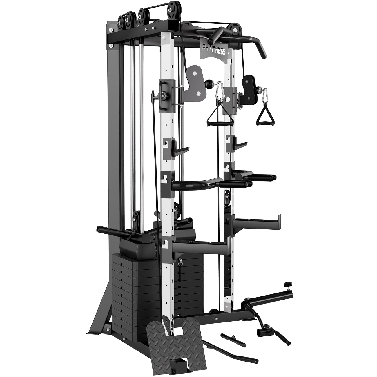 V-Frame Cable Crossover – Dubbele Pulley Krachtstation met 160KG Gewichtstapels