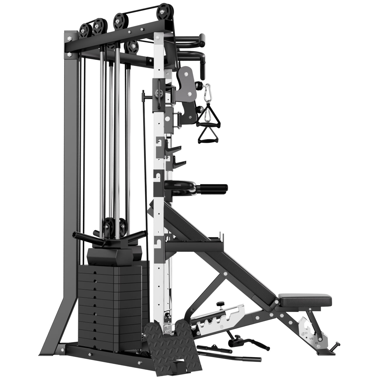 V-Frame Cable Crossover – Dubbele Pulley Krachtstation met 160KG Gewichtstapels