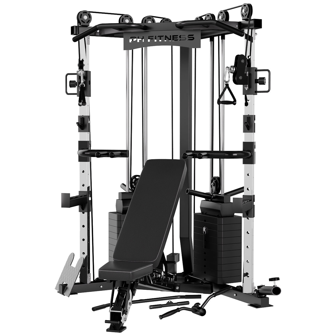 V-Frame Cable Crossover – Dubbele Pulley Krachtstation met 160KG Gewichtstapels