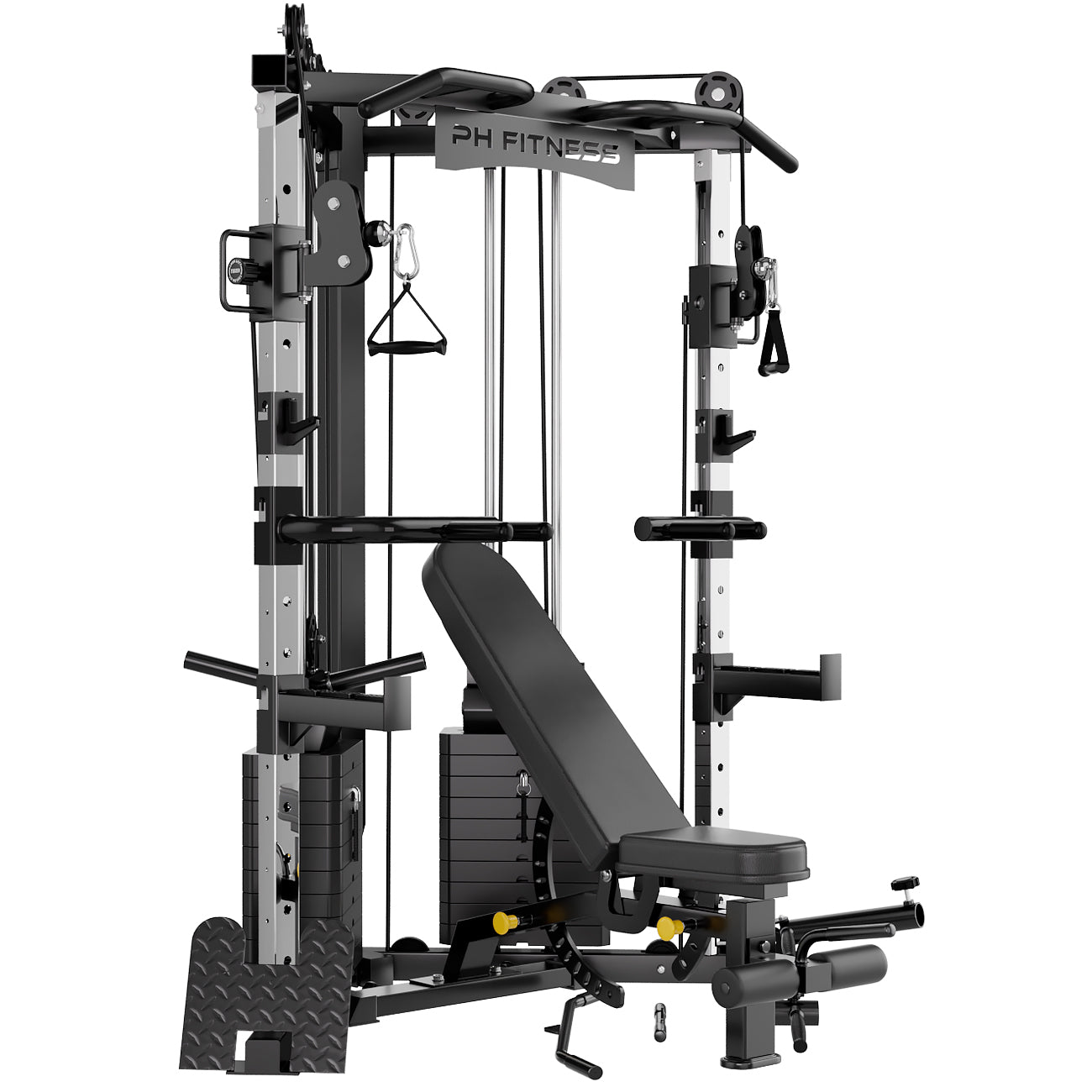 V-Frame Cable Crossover – Dubbele Pulley Krachtstation met 160KG Gewichtstapels