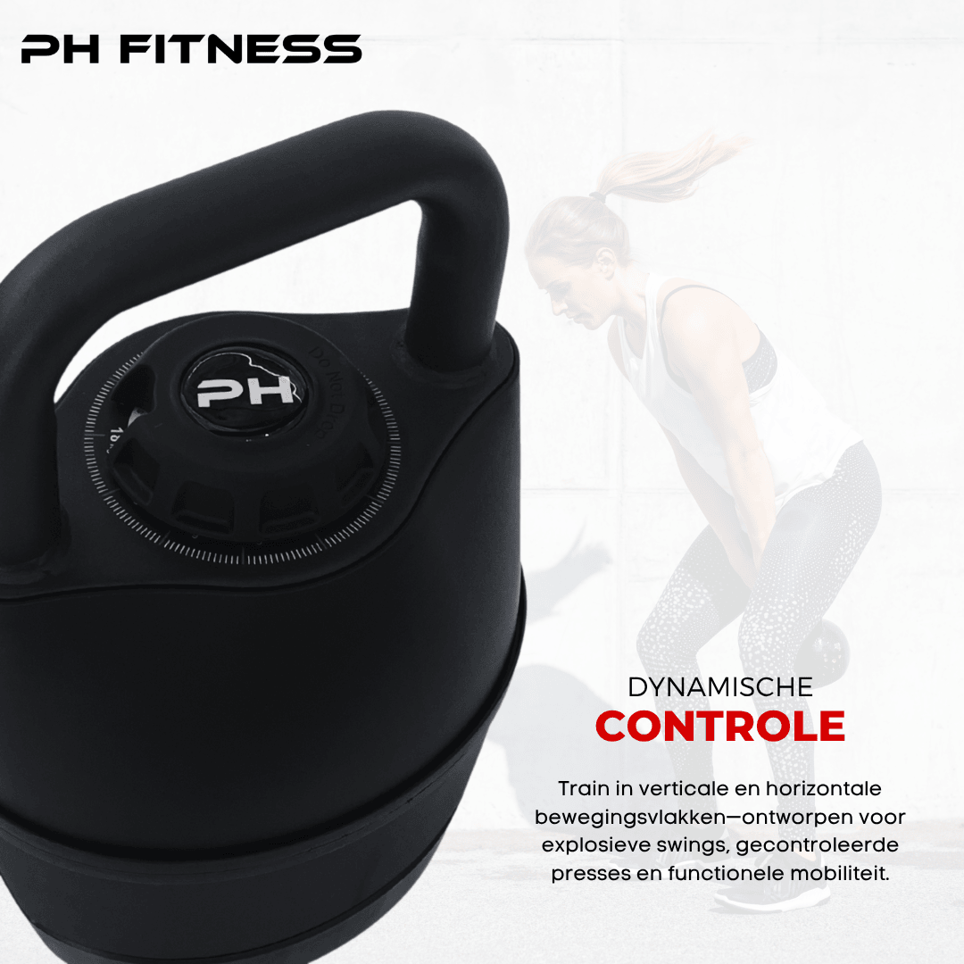 Close-up of PH Fitness kettlebell handle – designed for control during explosive swings