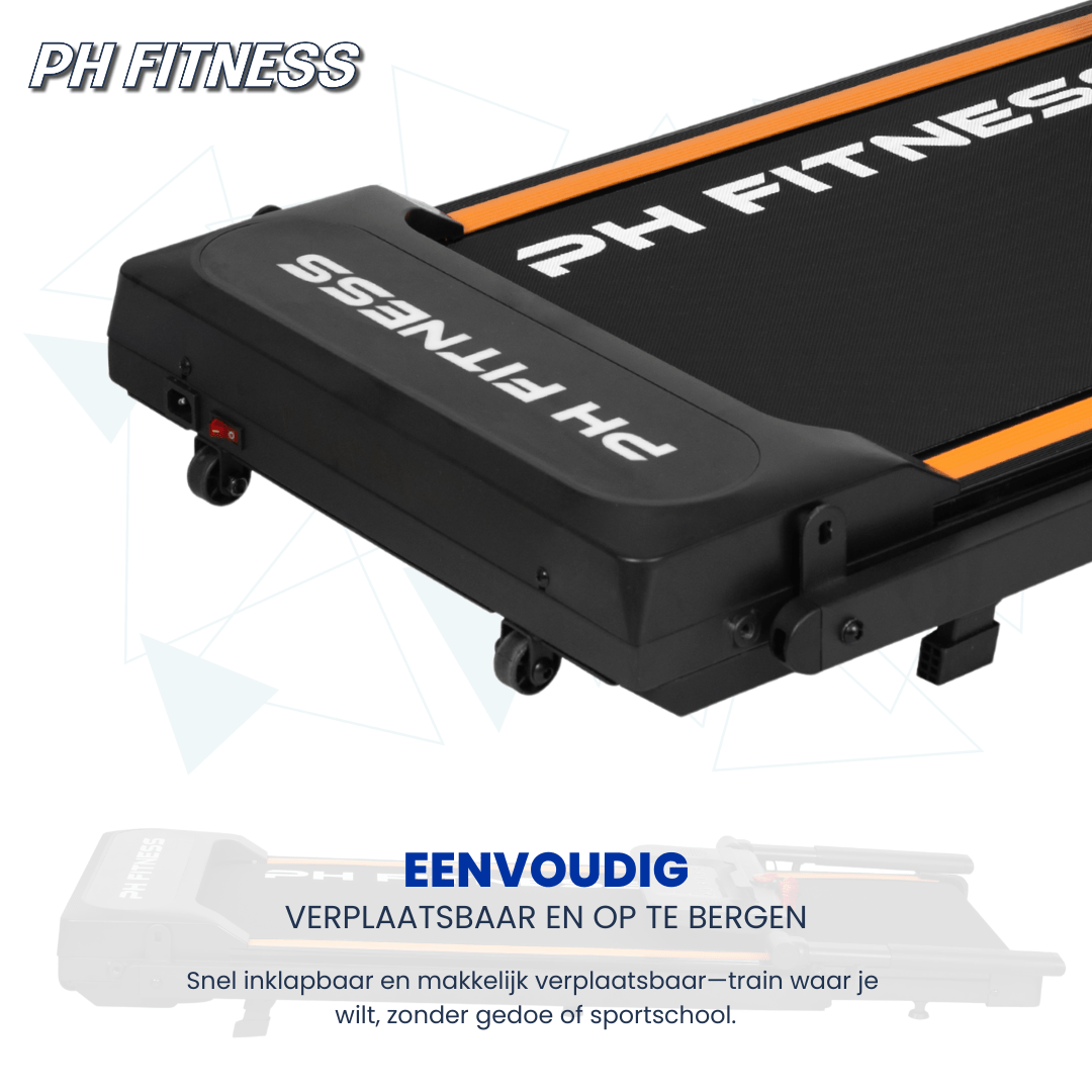 PH Fitness Loopband – 10 km/u – Incline & Handmatige Helling – Opvouwbaar / Inklapbaar – CR - A1F - 2 – Black / Zw - PH Fitness