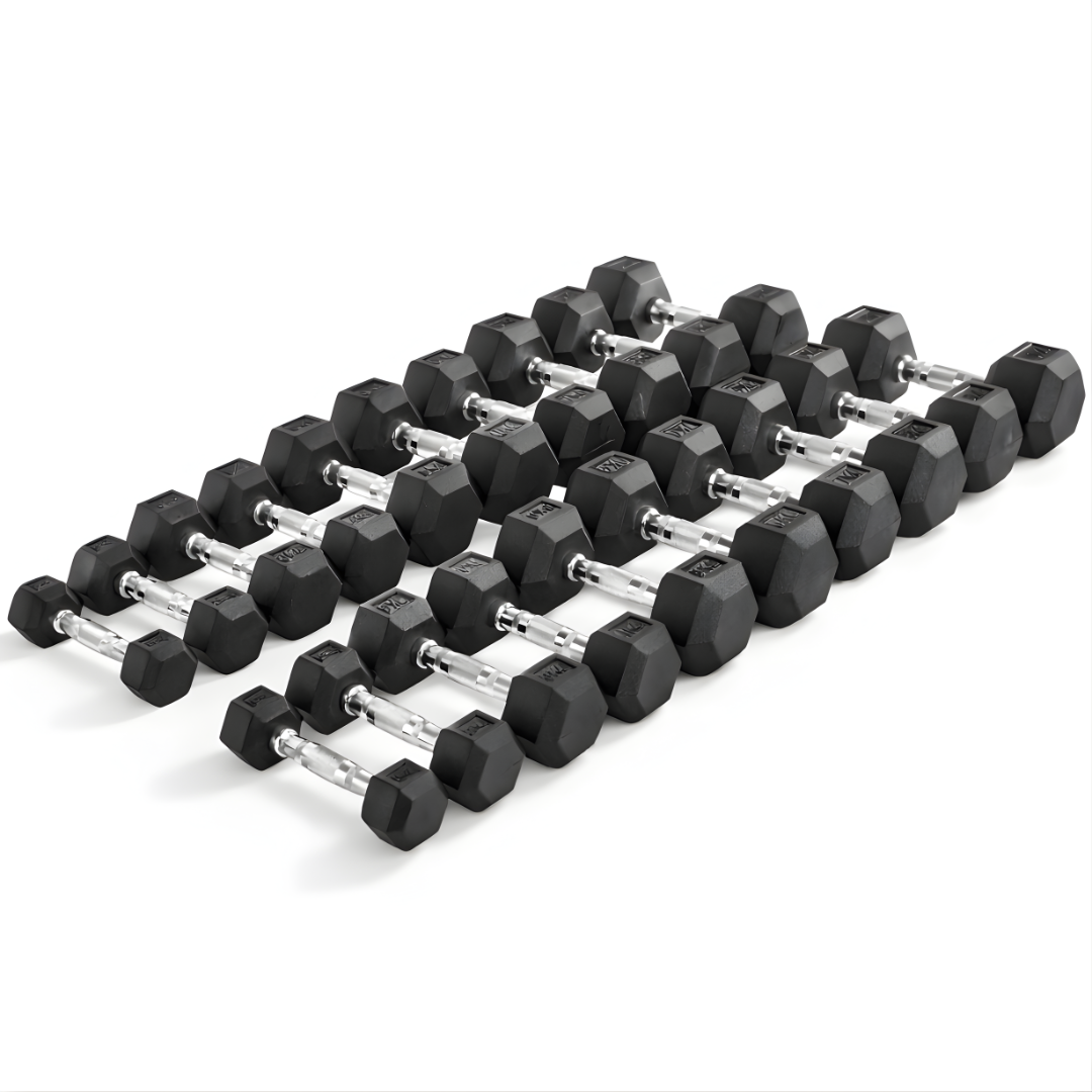 Hexa-Hantelset mit vertikalem Ständer – 1 bis 10 kg