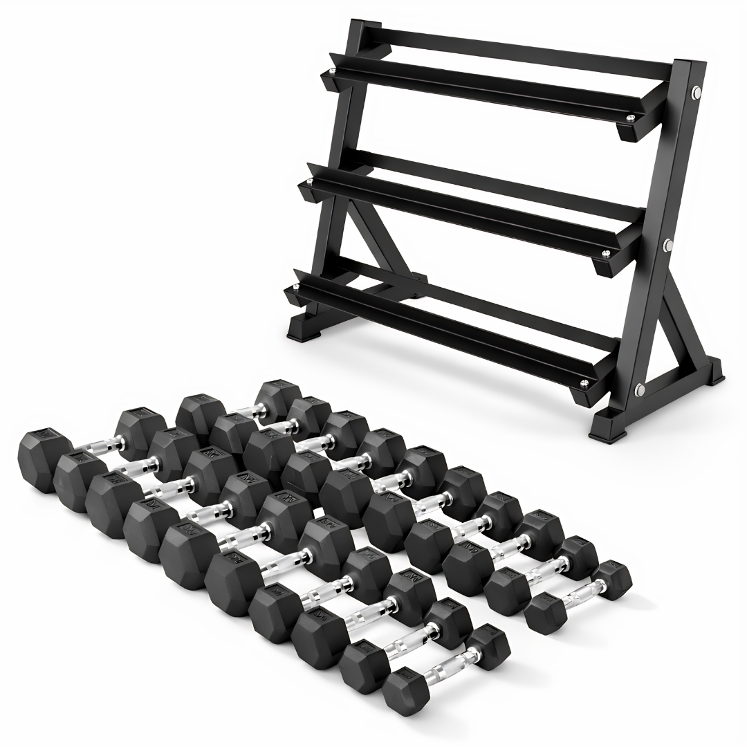 Hexa-Hantelset – 2 bis 20 kg mit Hantelablage