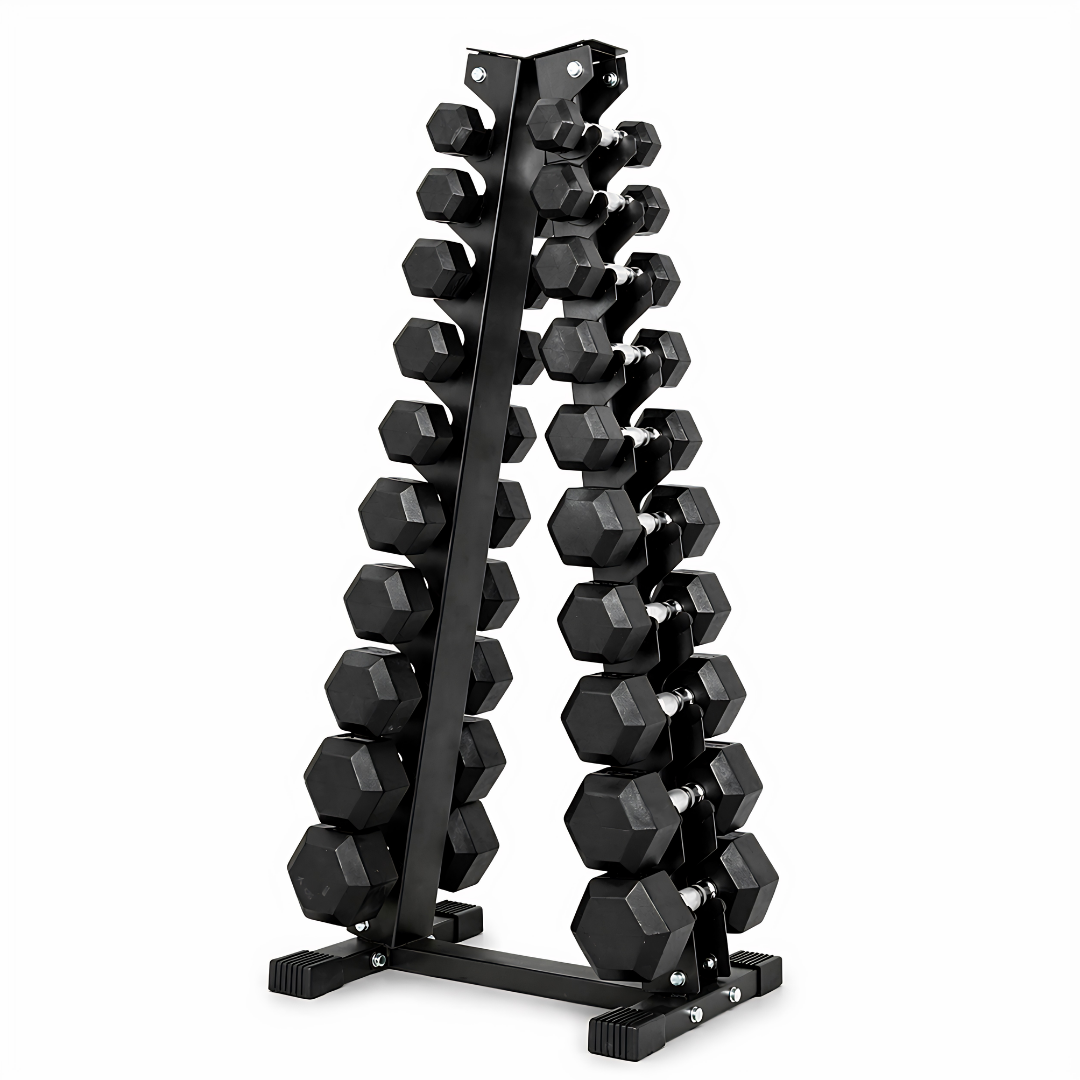 Hexa-Hantelset mit vertikalem Ständer – 1 bis 10 kg