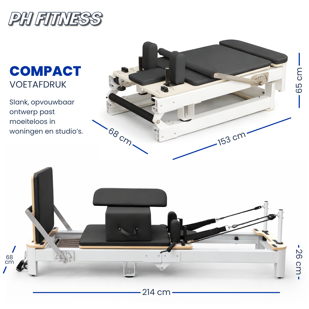 Reformer Pilates en Aluminium - Édition Pliable