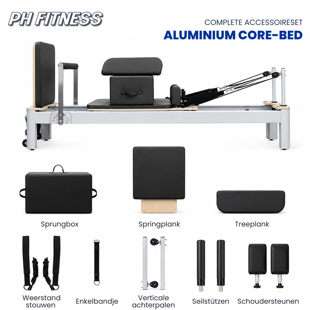 Ensemble complet d’accessoires du Reformer Pilates PH Fitness en aluminium