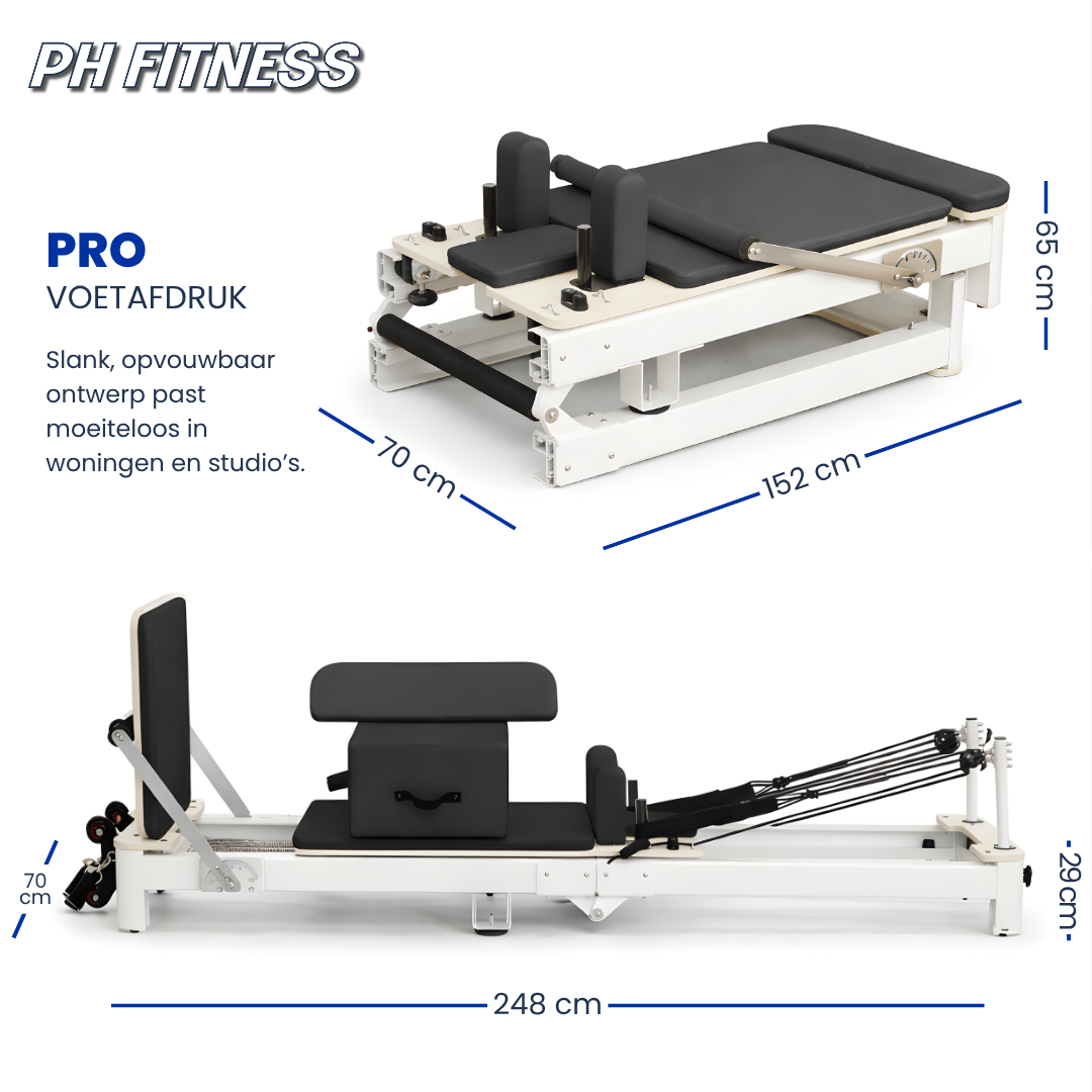 Reformer Pilates en aluminium PRO - Édition pliable