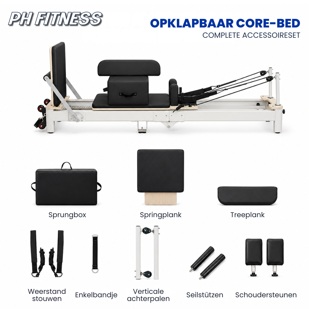 Ensemble complet d’accessoires du Reformer Pilates pliable en aluminium