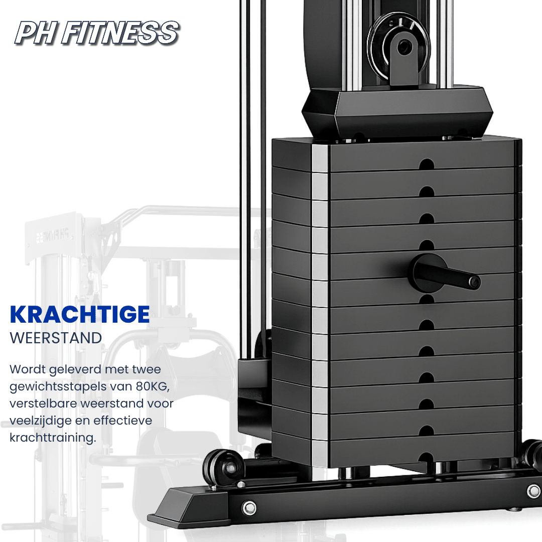 PH Fitness All-in-One Power Rack avec Smith machine et piles de poids de 160 kg – image produit 4
