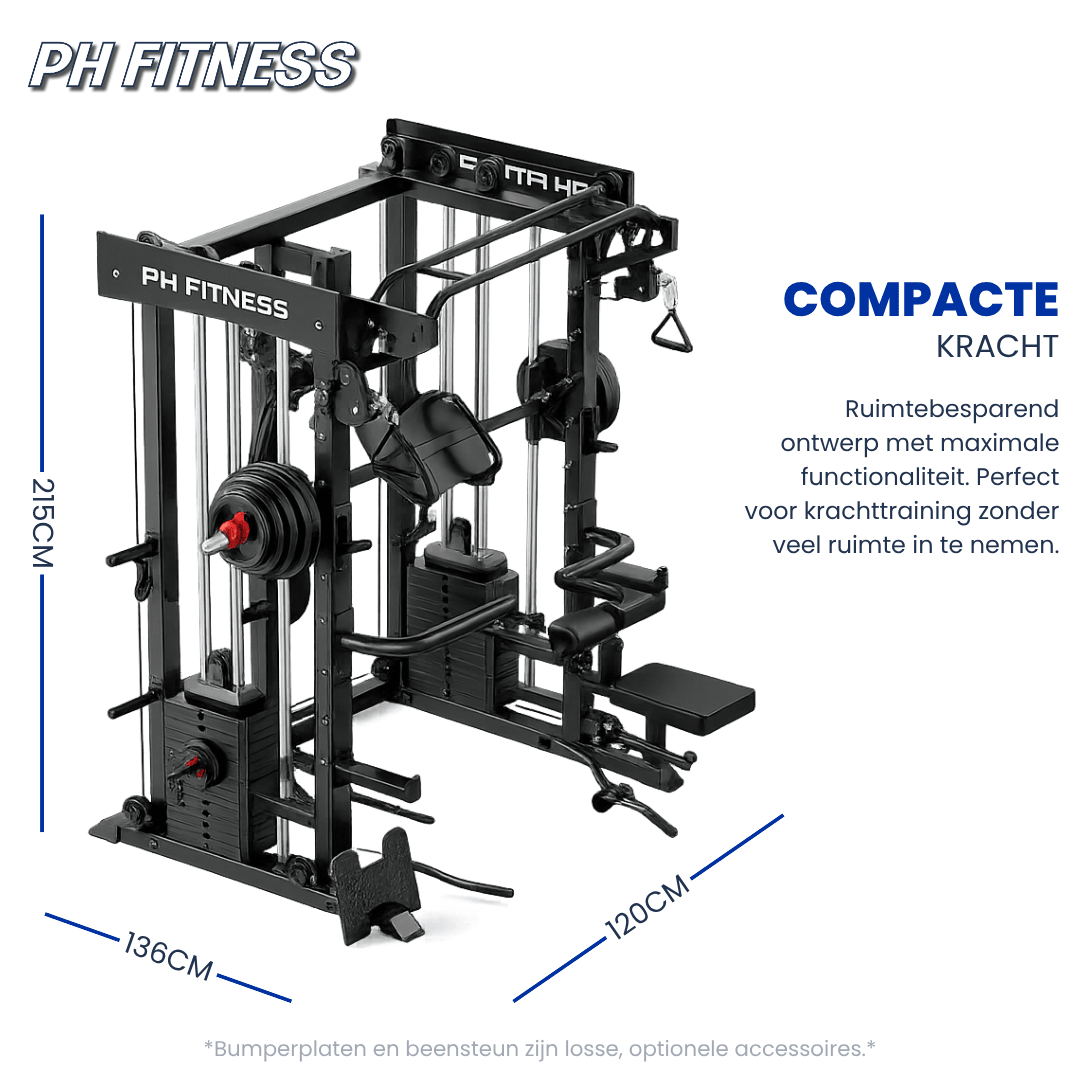 PH Fitness All-in-One Power Rack avec Smith machine et piles de poids de 160 kg – image produit 3