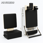 Reformer replié avec box Pilates et planche de saut