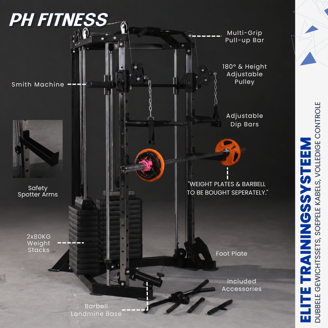 Corner Cable Crossover Smith Machine - 160KG Weight Stack - Physical Sports Group B.V.