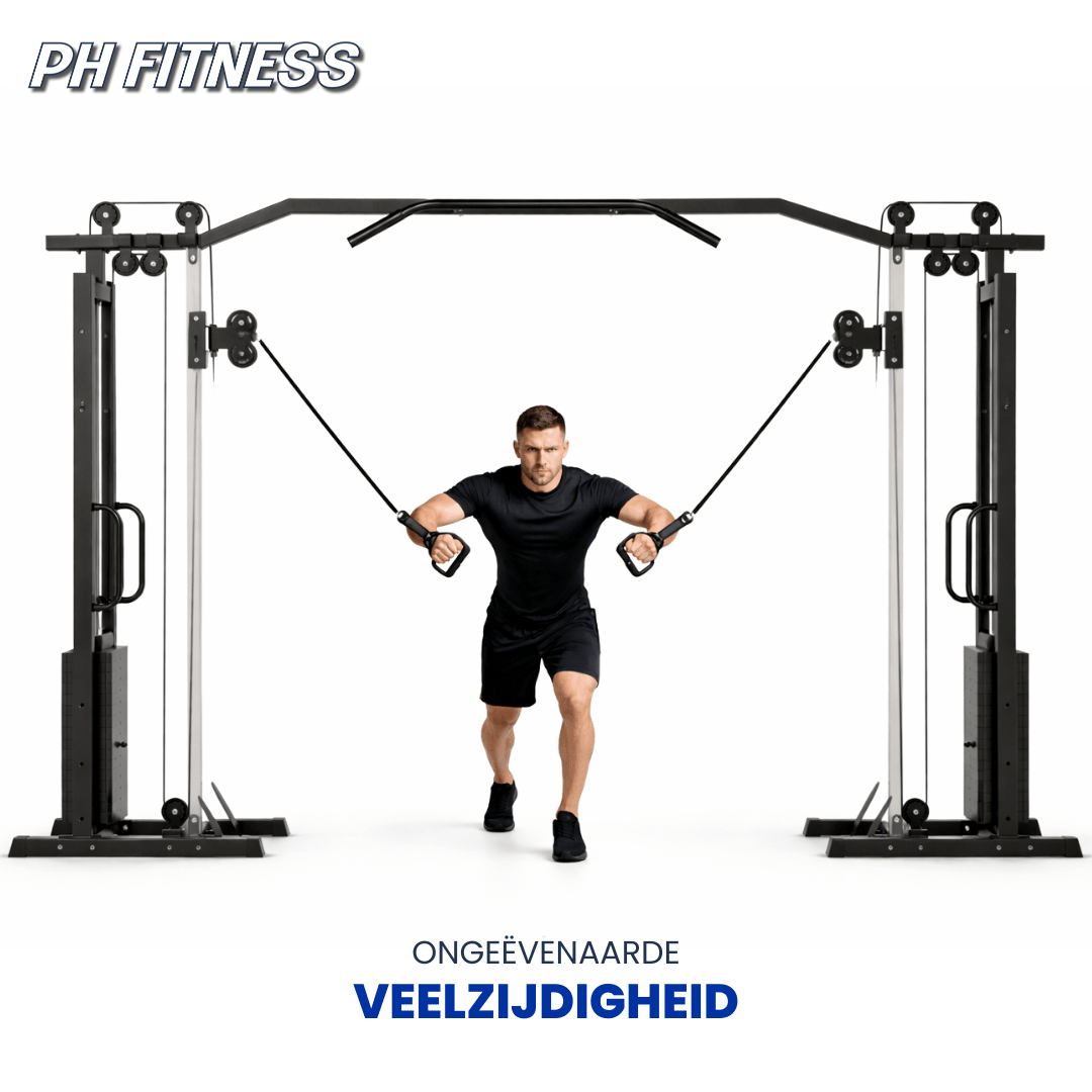 PH Fitness Dual Cable Crossover Functional Trainer avec deux piles de poids de 100 kg – image produit 5