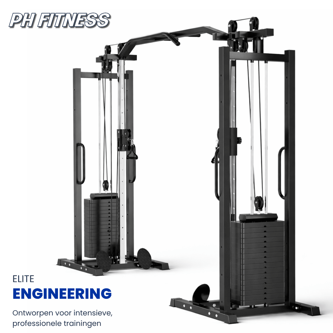 PH Fitness Dual Cable Crossover Functional Trainer avec deux piles de poids de 100 kg – image produit 8