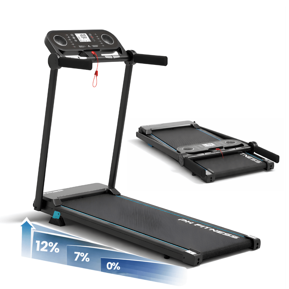 Tapis de course pliable PH Fitness Endurance jusqu’à 12 km/h – image produit 1