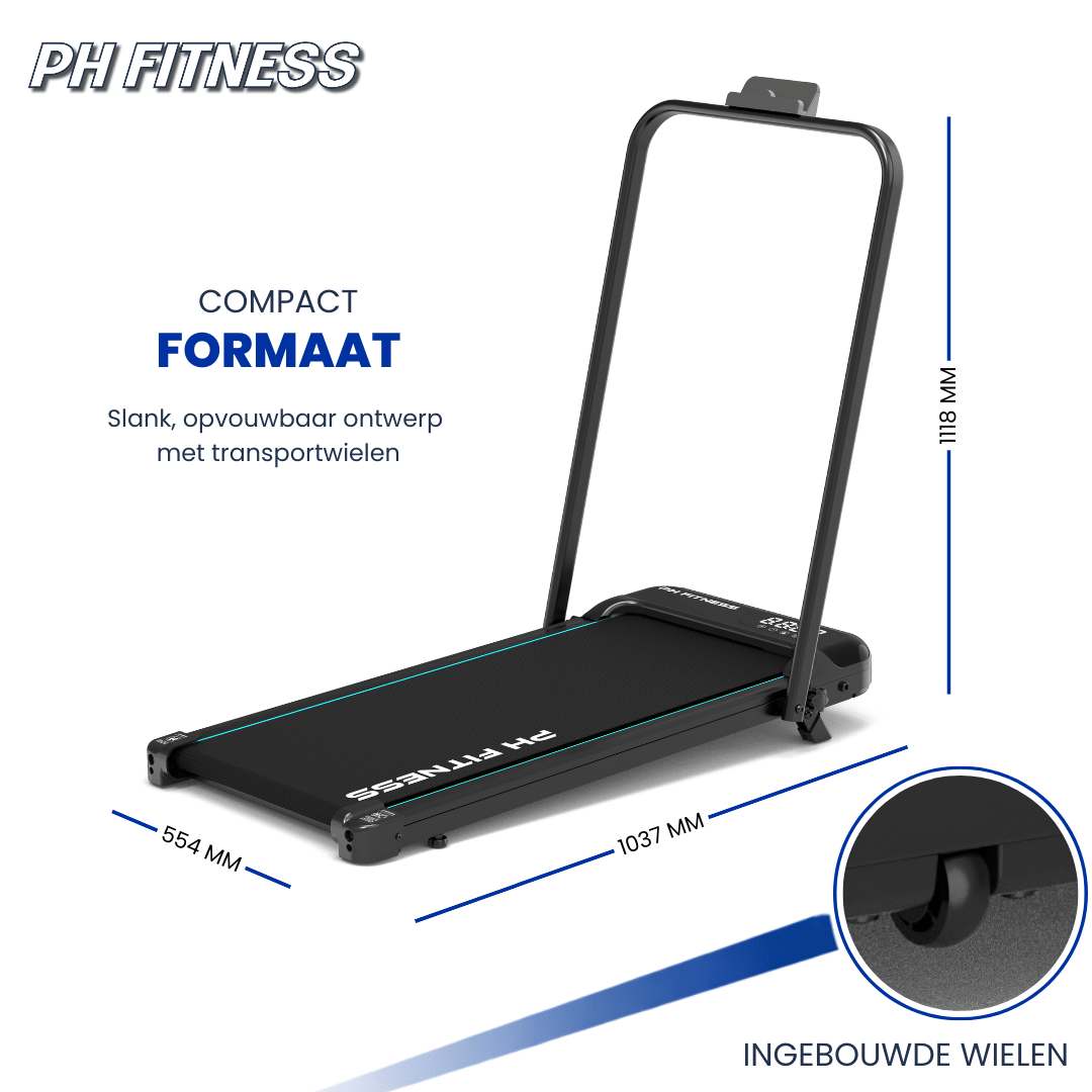 Fitrunner Loopband 10km/h Incline tot 12% - PH Fitness