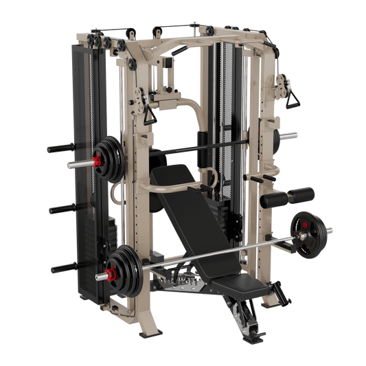 FUSION X Pro Rack – Verstelbare Smith Bar, Pec deck & Dual 80 kg Weight Stack - PH Fitness