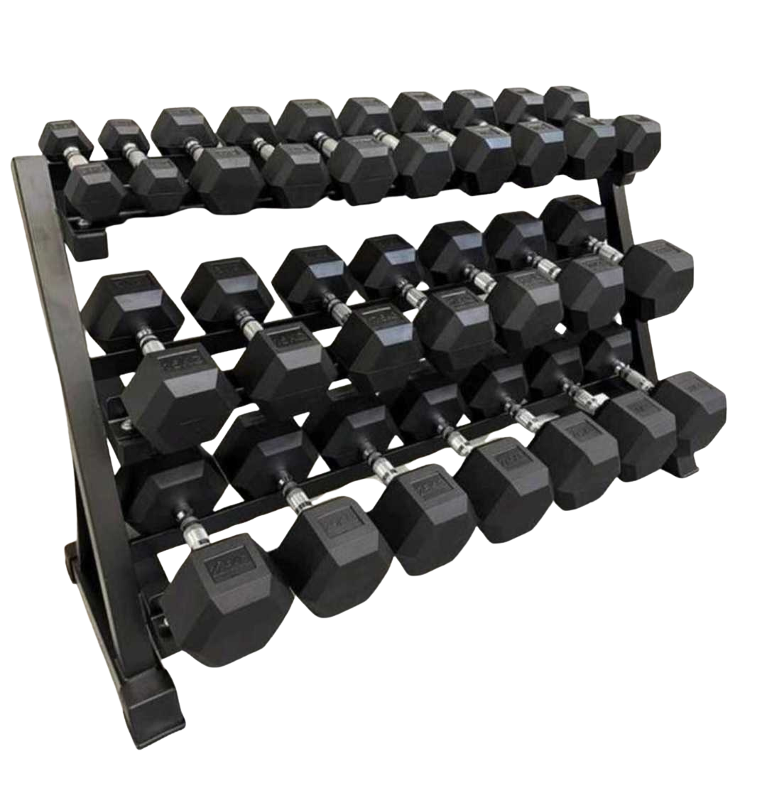 Hexa Dumbbell Set - 1 t/m 10KG - 12.5 t/m 20KG - Dumbbell Rack