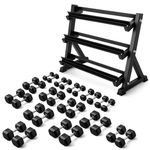 Hexa Dumbbell Set - 1 t/m 10KG - 12.5 t/m 20KG - Dumbbell Rack - Physical Sports Group B.V.