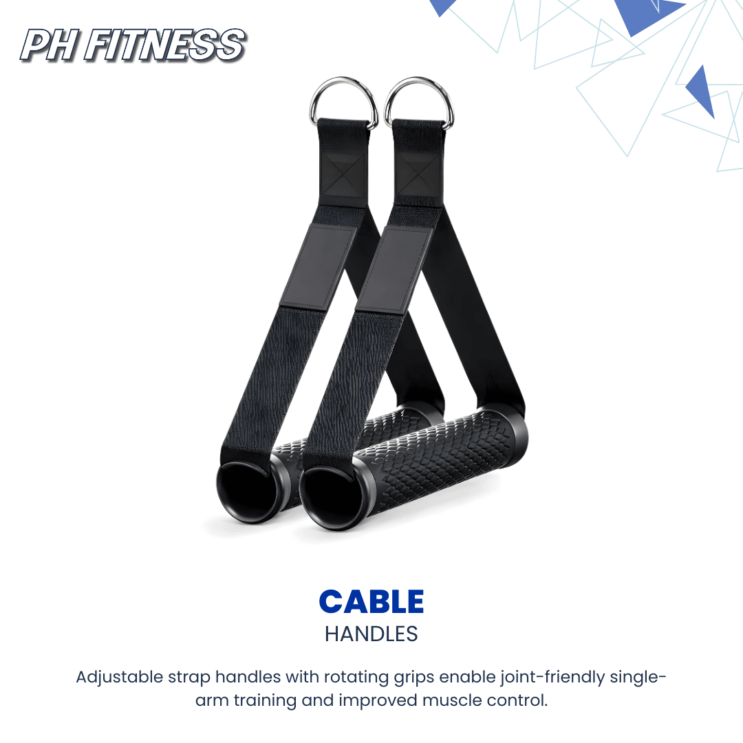 Kabel Accessoire Set 7 - Delig – Complete Cable Attachment Kit voor Home Gym, Krachttraining, Lat Pulldown, Triceps & Full Body Training - PH Fitness