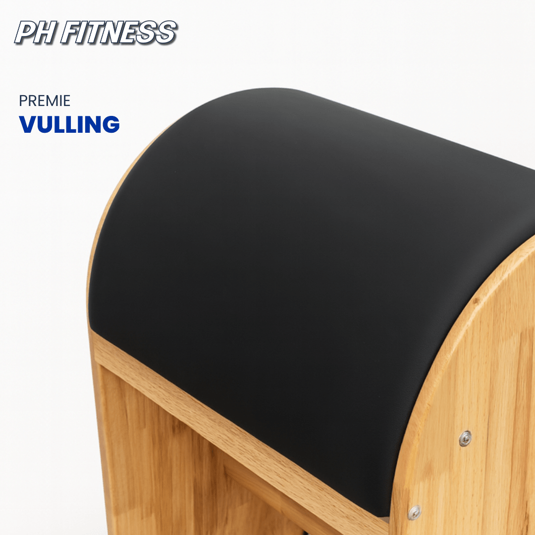 Détail du rembourrage noir du Pilates Ladder Barrel