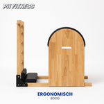 Vue latérale du Pilates Ladder Barrel avec arc ergonomique
