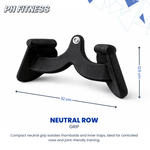 Multi Angle Kabelgreep Set PRO 5 - Delig met Carabiners – Ergonomische Kabelgrepen voor Lat Pulldown, Rows, Rugtraining & Fitness - PH Fitness