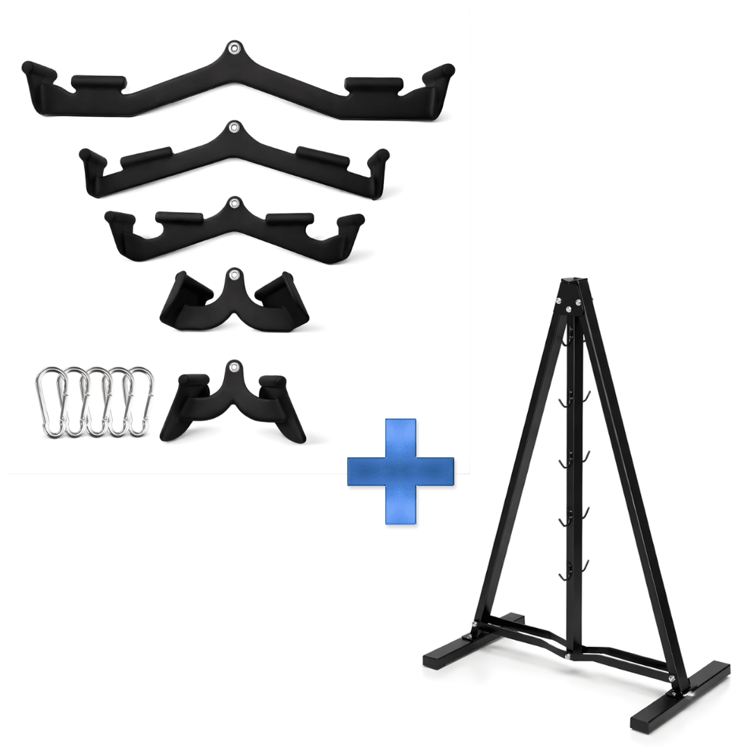 PH Fitness Multi Angle PRO kabelgreepset met vijf grepen en A-frame opbergrek