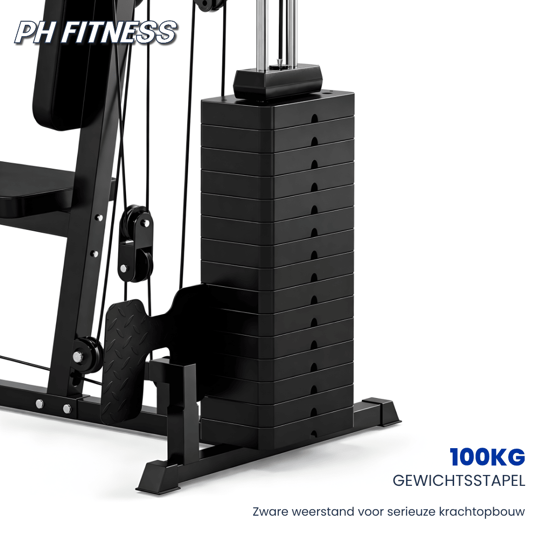 PH Fitness Multi Gym Functional Trainer avec une pile de poids de 100 kg – image produit 4