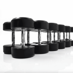 Ronde Dumbbell Set 2–30 kg met 2 - Laags Rack – Complete Halterset 480 kg met Vaste Gewichtsstappen voor Krachttraining, Fitness & Home Gym - PH Fitness