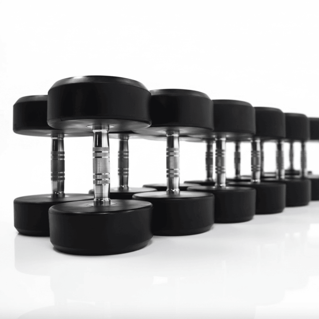 Ronde Dumbbell Set 2–30 kg met 2 - Laags Rack – Complete Halterset 480 kg met Vaste Gewichtsstappen voor Krachttraining, Fitness & Home Gym - PH Fitness