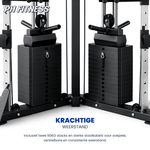 Deux piles de poids indépendantes de 80 kg du Cable Crossover V-Frame PH Fitness