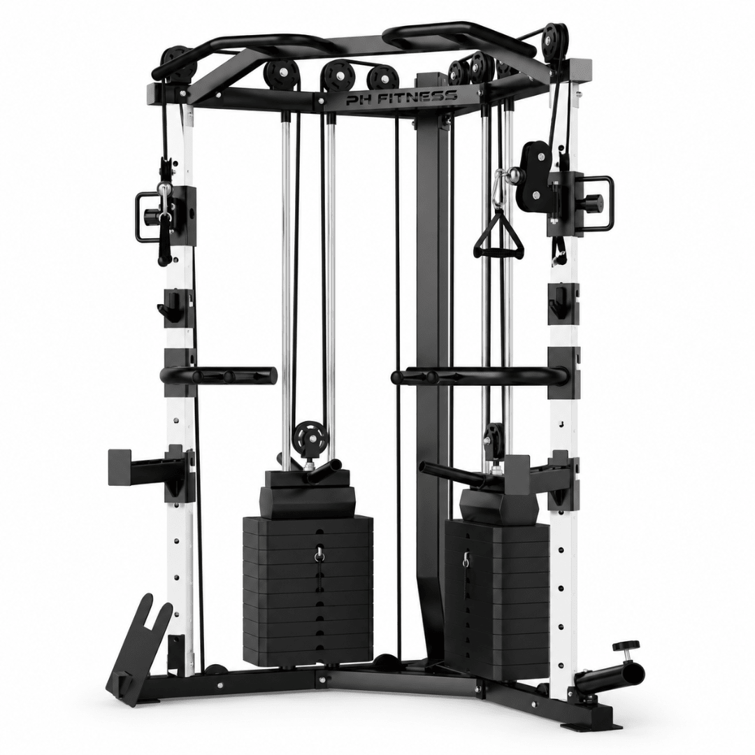 Cable Crossover V-Frame PH Fitness avec deux piles de 80 kg – vue de face