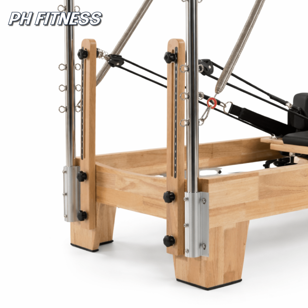 Système de poulies réglable du Reformer Pilates en bois