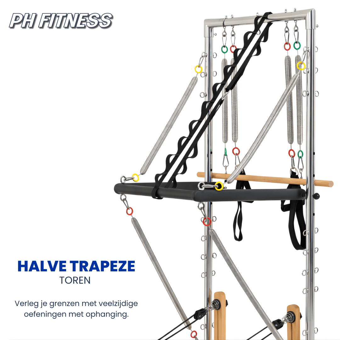 Half Trapeze Tower en acier inoxydable avec ressorts et barre push-through