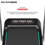 WP - 400 Opvouwbare Loopband – 1.5HP, 8km/u, Bluetooth App, 130kg Draagvermogen, 12 Programma’s - PH Fitness