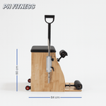 Vue latérale de la Wunda Chair PH Fitness avec dimensions 84 × 60 cm